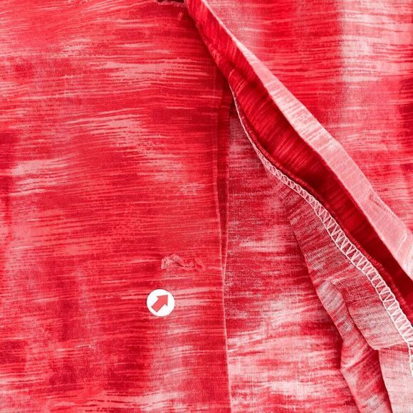 Winnie Fashion Mens Floral Sunset Short Sleeve Button Up Hawaiian Shirt Red XL - Picture 7 of 7